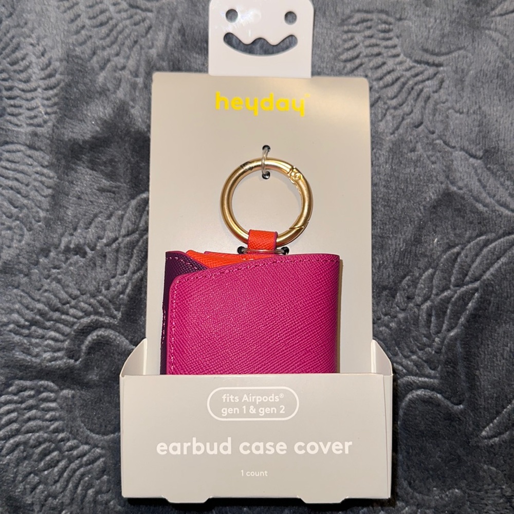 heyday earbud case cover fits  Apple AirPods gen 1 and gen 2 faux leather